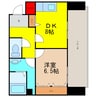 ∞中之島アンフィニ 1DKの間取り