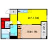 グランド・ソレイユ 1DKの間取り