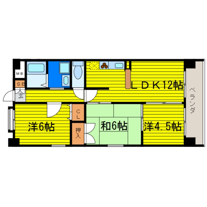 間取図 コーシン本町橋