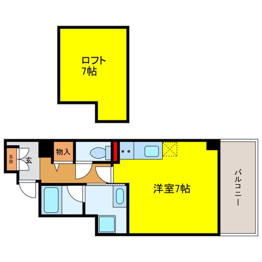 間取図 大阪メトロ谷町線/谷町四丁目駅 徒歩5分 10階 築19年