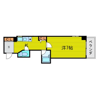 間取図 大阪メトロ谷町線/谷町四丁目駅 徒歩3分 4階 築25年