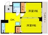 サンビラ大手前 2DKの間取り