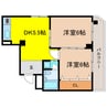 サンビラ大手前 2DKの間取り