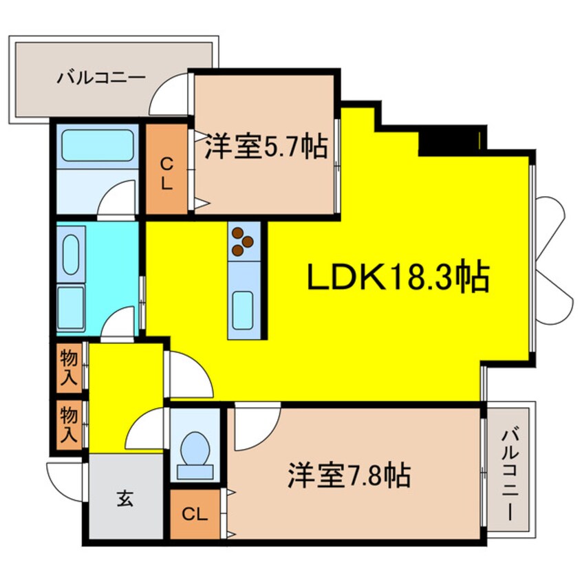 間取図 フロンティア天満