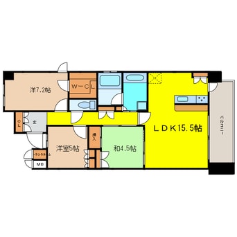 間取図 大阪メトロ堺筋線/北浜駅 徒歩7分 11階 築22年