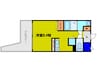 レジディア天神橋 1Kの間取り