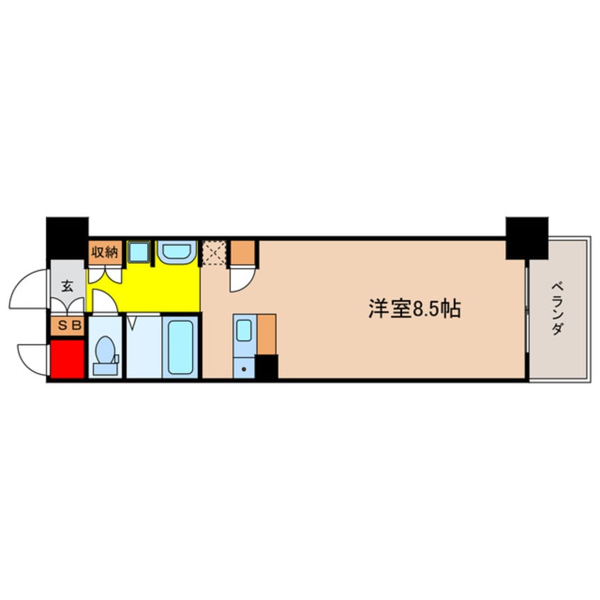 間取図 レジディア天神橋