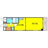 プシケ堺筋本町 1DKの間取り