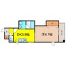CLAIR TOWER 1DKの間取り