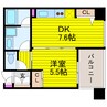 ＫＡＩＳＥＩ江戸堀 1DKの間取り