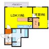 ライオンズマンション東本町第３ 1LDKの間取り