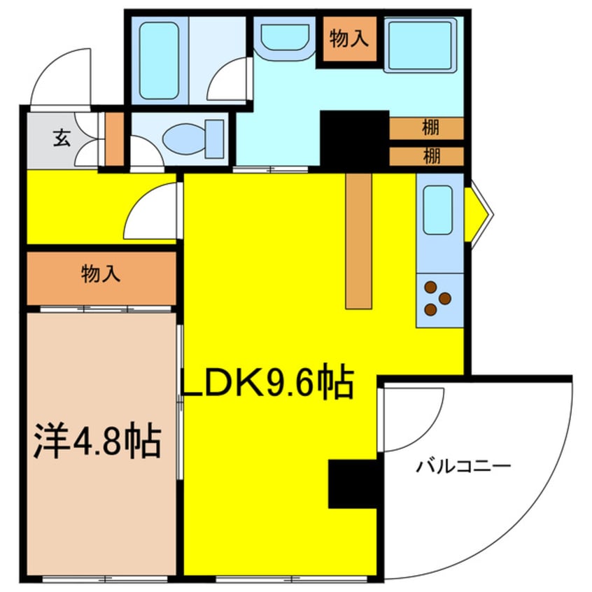 間取図 大阪メトロ谷町線/谷町六丁目駅 徒歩3分 2階 築22年