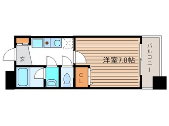 間取図 大阪メトロ四つ橋線/肥後橋駅 徒歩7分 2階 築17年