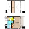 プロスペクト中之島 1Kの間取り