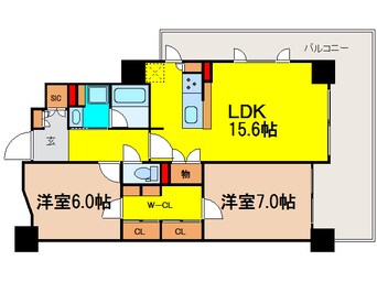 間取図 大阪メトロ谷町線/天満橋駅 徒歩2分 5階 築22年