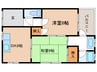 三谷　ハイツ 2DKの間取り