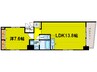 アルデールヒル内久宝寺 1LDKの間取り
