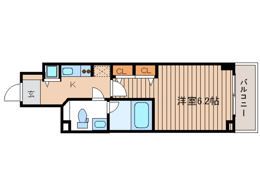 間取図 大阪メトロ長堀鶴見緑地線/松屋町駅 徒歩5分 3階 築18年
