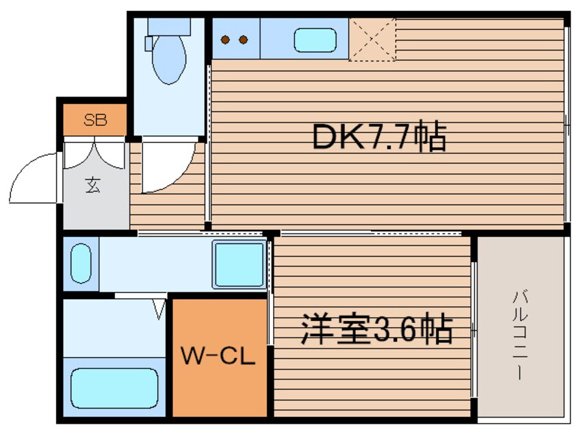 間取図 大阪メトロ中央線/谷町四丁目駅 徒歩5分 7階 築18年