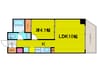 willDo谷町 1LDKの間取り