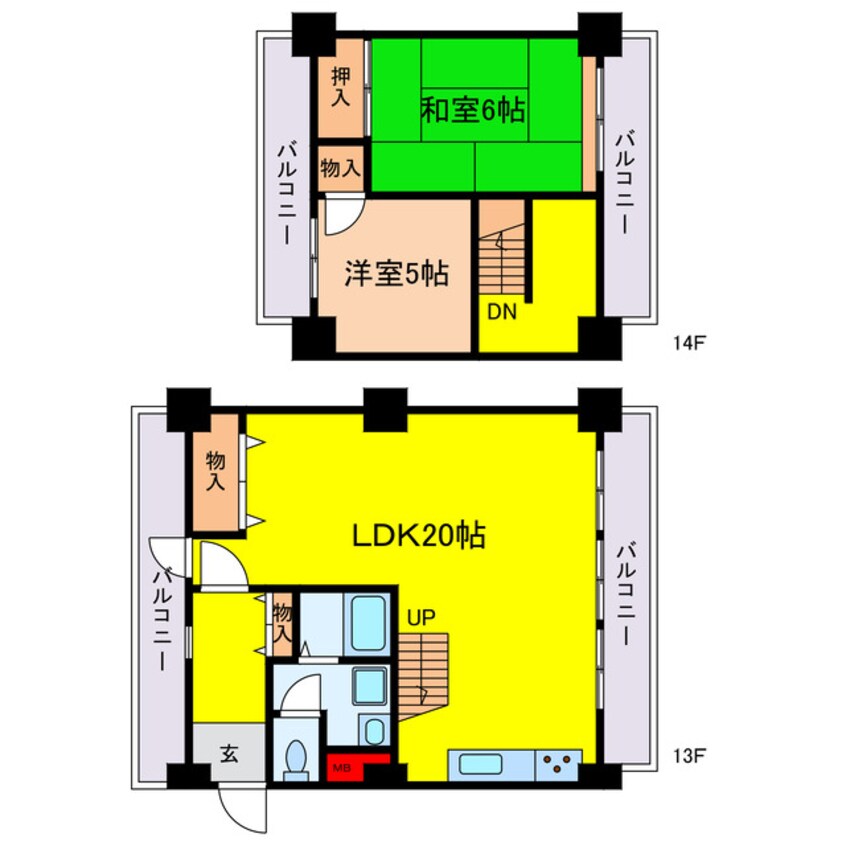 間取図 シャンボール内本町