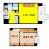 大阪メトロ谷町線/南森町駅 徒歩1分 7-8階 築18年 2LDKの間取り