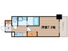 ミュプレ北浜 1Kの間取り