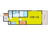 ミュプレ北浜 1Kの間取り