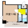 エバースクエア同心 1Kの間取り