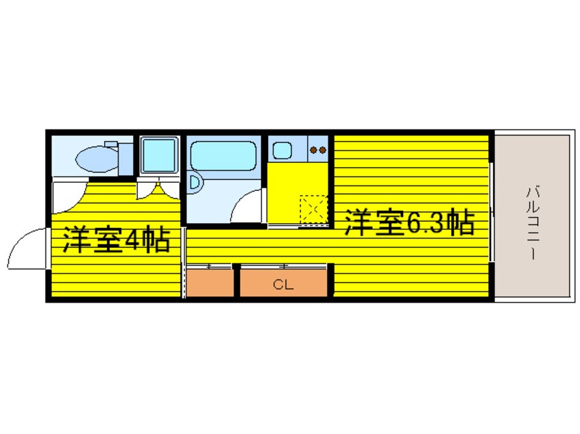 間取図 大阪メトロ堺筋線/堺筋本町駅 徒歩6分 3階 築17年