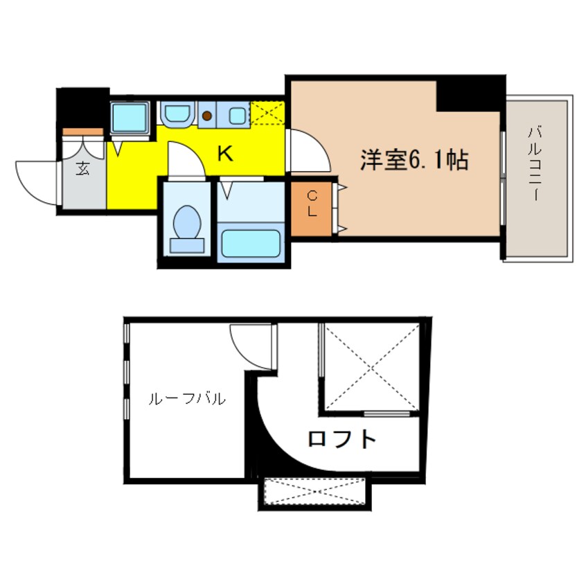 間取図 大阪メトロ長堀鶴見緑地線/松屋町駅 徒歩7分 10階 築22年