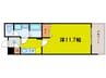 エクセレントＯＢＰバンクス 1Kの間取り
