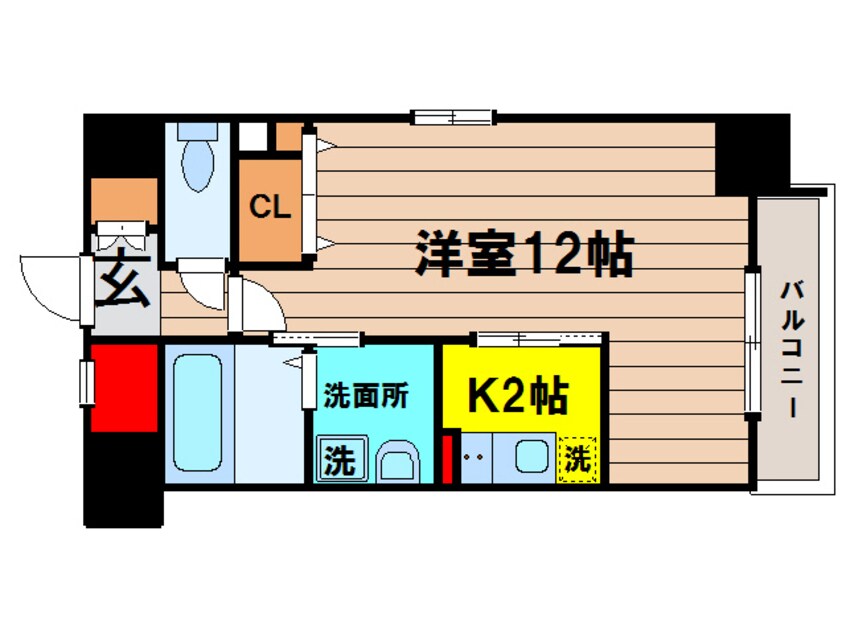 間取図 大阪メトロ谷町線/東梅田駅 徒歩9分 4階 築16年