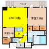 ＫＤＸ堺筋本町レジデンス 2LDKの間取り