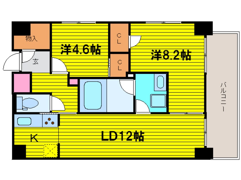間取図 大阪メトロ堺筋線/堺筋本町駅 徒歩3分 14階 築18年