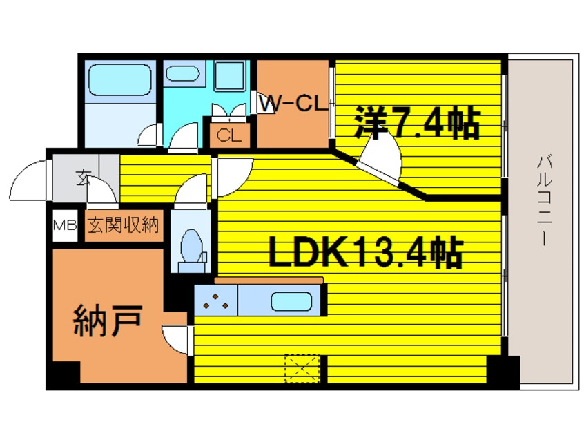 間取図 大阪メトロ堺筋線/堺筋本町駅 徒歩3分 11階 築18年