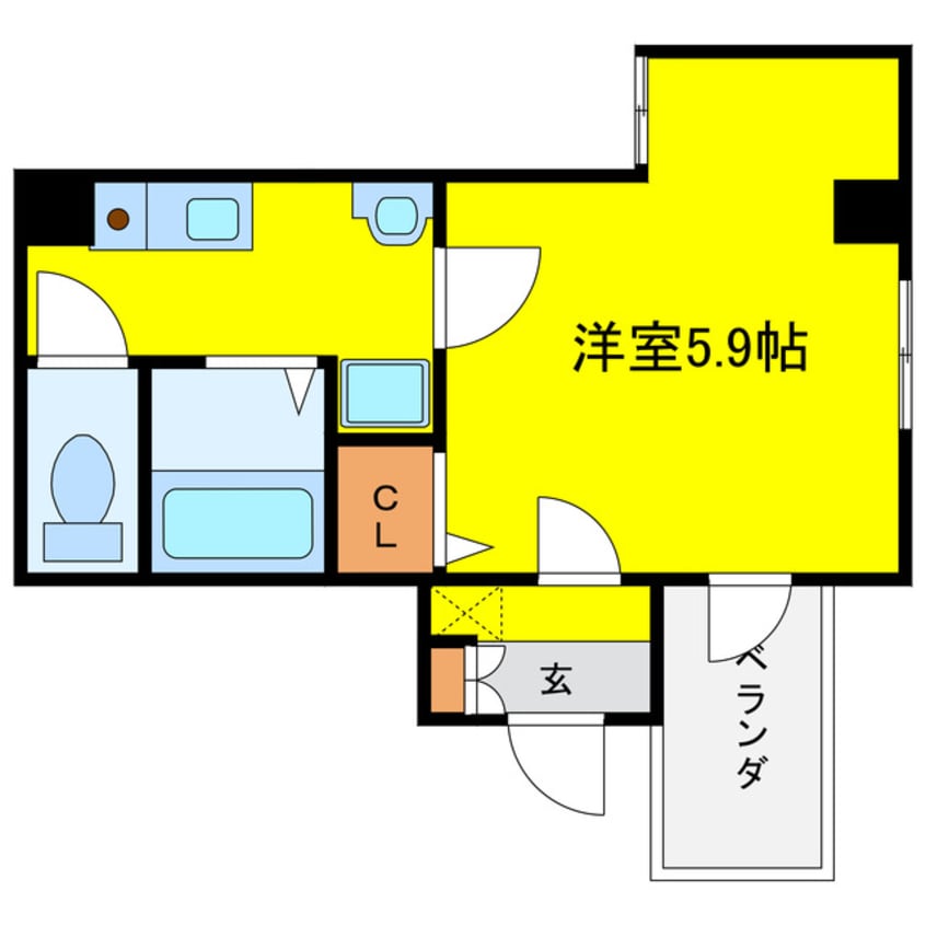 間取図 大阪メトロ長堀鶴見緑地線/松屋町駅 徒歩5分 10階 築22年