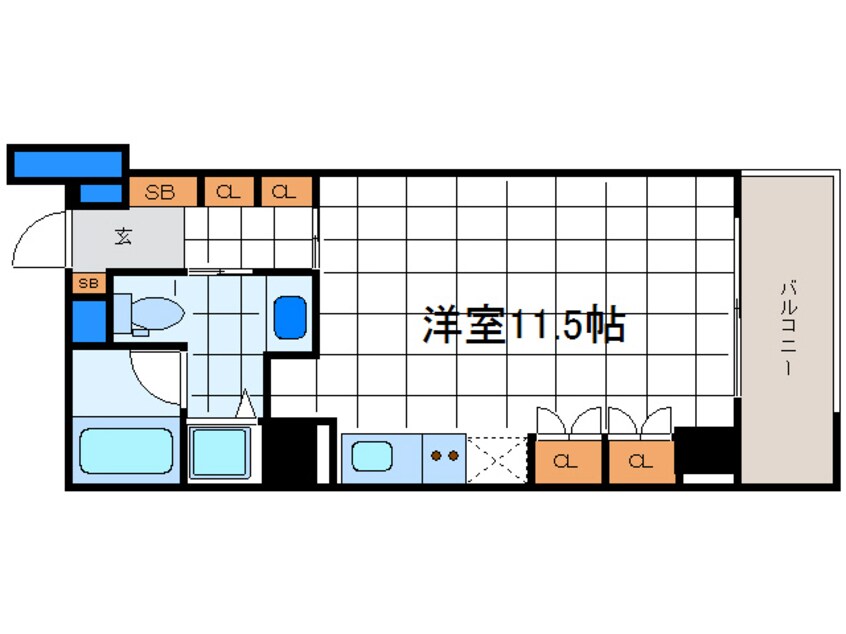 間取図 大阪メトロ谷町線/天満橋駅 徒歩8分 3階 築16年