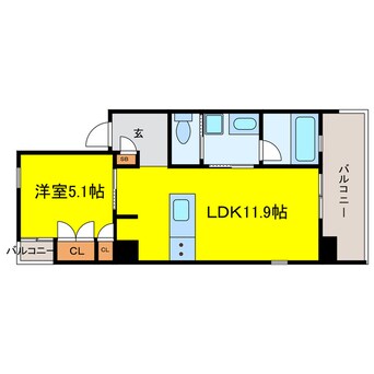 間取図 大阪メトロ谷町線/南森町駅 徒歩6分 3階 築17年
