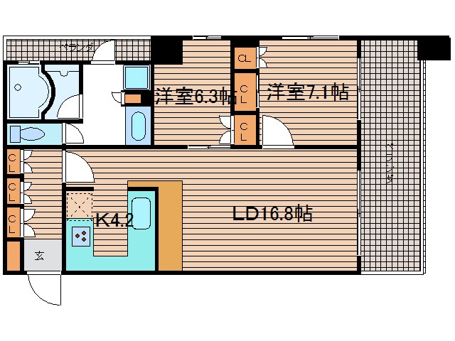 間取り図 リーガルタワー大阪