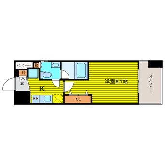 間取図 クレストフォルム大阪天満橋