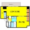 ドゥーエ谷町 1LDKの間取り