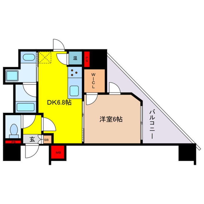 間取図 大阪メトロ長堀鶴見緑地線/西長堀駅 徒歩2分 9階 築16年