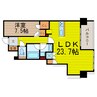 グレンパーク梅田北 1LDKの間取り