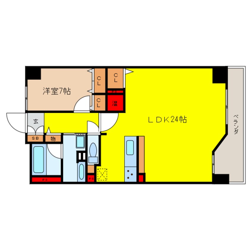 間取図 グレンパーク梅田北