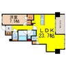 グレンパーク梅田北 1LDKの間取り