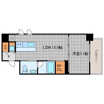 間取図 大阪メトロ谷町線/天満橋駅 徒歩8分 4階 築17年