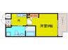 レジディア谷町 1Kの間取り