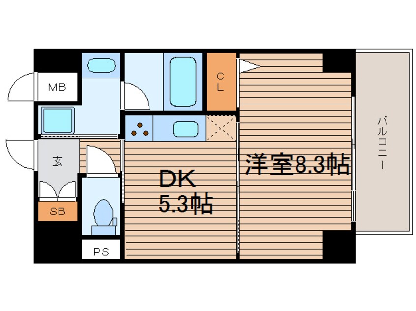 間取図 学研都市線<片町線>・JR東西線/大阪天満宮駅 徒歩2分 7階 築16年