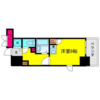 間取図 リーガル天神橋